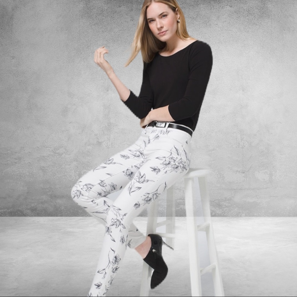 🆕Mid-rise Floral Skinny Ankle Jeans Size 10 New